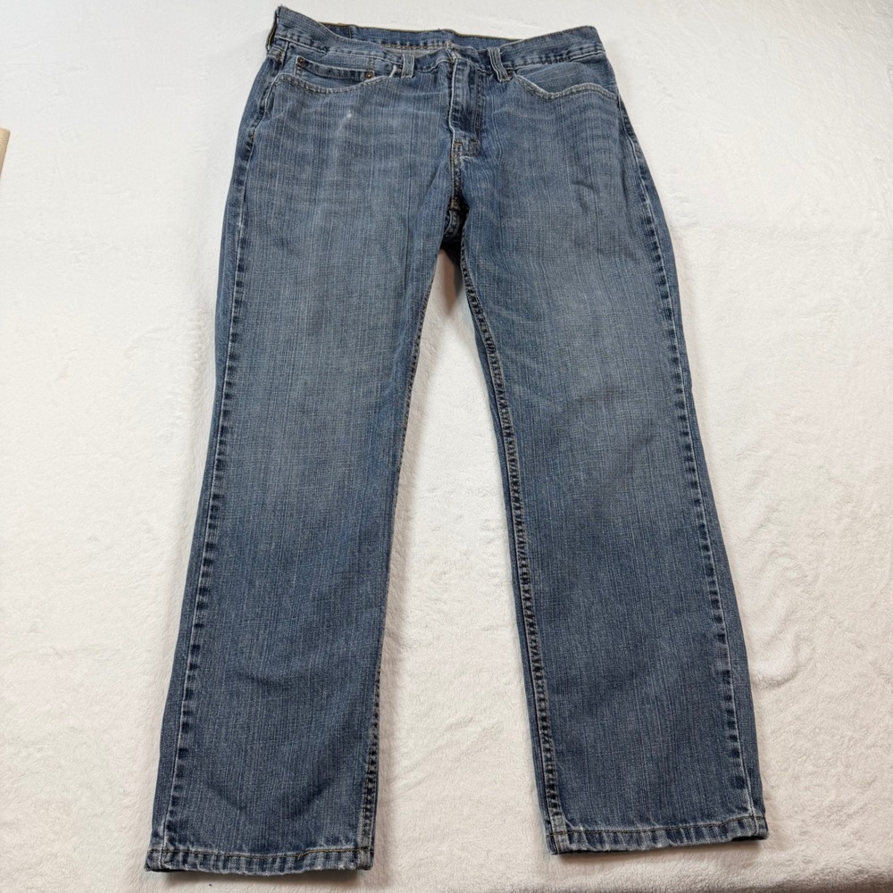 Levi's 514 Straight Fit Jeans Mens 34x27 Blue Good Medium Wash Denim